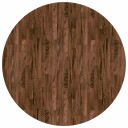  Bordplate Mørk brun Ø 50 x 2,5 cm Massivt Eiketre