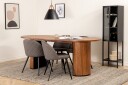 Venture Home Spisegruppe Cinaba 200 cm Oval inkl. 4 Vomeli Stoler Valnøttsbrun/Grå/Svart