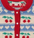Konges Sløjd Cardigan   Strikk   Belou   Cherry Stripe   Konges Sløjd   1½ år 86   Cardigan Blå Hvit Rød