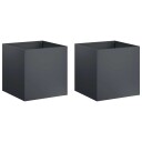 vidaXL Hageblomsterpotte 2 stk. Antrasitt 35 x 35 x 35 cm