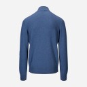 Half Zip Wool-Cashmere Light Blue