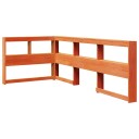  Bokhylle sengegavl L-formet voksbrun 75 cm heltre furu 8721158637680