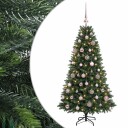 vidaXL Kunstig juletre med kuler 120 cm 150 LED-lys Varmhvit