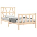 vidaXL Sengeramme med hodegavl 2FT6 liten enkel heltre 8720845976217