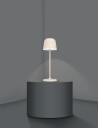 Eglo Mannera Udendørs Genopladelig Batteri Bordlampe I Sandfarvet