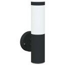 vidaXL Utevegglampe Svart 15 x 7,5 x 33 cm Rustfritt stål og plast