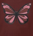 DYR Cph Collegegenser   Dyrebelg   Dark Cherry m. Sommerfugl   DYR   4 år (104)   Collegegenser Bordeaux Rosa