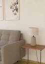 MS Capalbio Bordlampe E27 Sand Hvit Skjerm