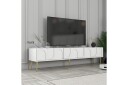 Hazim TV-benk 180 cm - Hvit/Gull