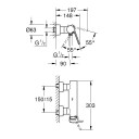 GROHE PLUS DUSJBATTERI KROM