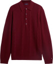 Tommy Hilfiger Ny Wool Cable L/S Polo   Burgundy   L