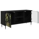 vidaXL TV skap RHENEN 102 x 33 x 51 cm Svart eik Konstruert tre