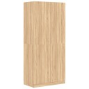 vidaXL Garderobe sonoma eik 90x52x200 cm sponplate