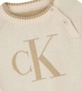 Calvin Klein Genser   Strikk   Floffy Logo   Whitecap Grå   Calvin Klein   2 år 92   Genser   Beige