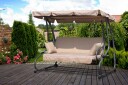 Sammenleggbar hagehuske 2i1 med puter Beige