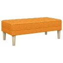  Benk Mørk Gul 113x57x39 cm Stoff