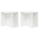 vidaXL Avlastningsbord 2 pcs Hvit 37 x 32 x 40 cm Konstruert tre