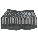 Drivhus Palmako Emilia 19,1 M2 Gråmalt