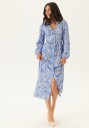 Bubbleroom Structure Button Midi Dress Blue XS