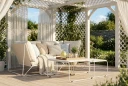 Usteryd utendørs rett 2 seters sofa   Beige/Beige