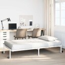  Sengeramme uten madrass sammenleggbar hvit 90x200 cm stål