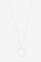Snö of Sweden   Halskjede Lorrie Big Round Crystal Neck 60 cm   Sølv