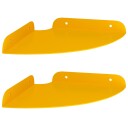 vidaXL Flytende hylle med hylle 2 pcs Sennepsgul 18 x 18 x 2 cm