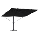  Cantilever Parasoll Svart Polyesterbaldakin med metallramme Stor