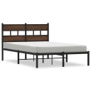  Sengeramme uten madrass med hodegavl brun eik 120x190 cm 8721158377371
