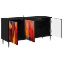vidaXL TV skap HEESCH 102 x 33 x 51 cm Svart eik Konstruert tre