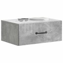  Vegghengt Nattbord Betonggrå 49 x 34,5 x 20 cm Konstruert tre