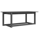 vidaXL Salongbord grå 110x55x45 cm heltre furu