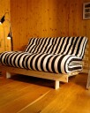 Roots Sovesofa 140x200 cm Sort / Hvit