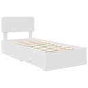  Sengestamme med hodegjerde Hvit 75 x 190 cm Konstruert tre