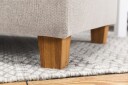 Crazy 4 seters Høyrevendt U formet Large Sofa med Divan og Sjeselong i Stoff   Beige