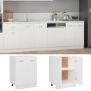 vidaXL Bunnskap hvit 60x46x81,5 cm sponplate