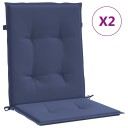 vidaXL Ryggputer 2 stk. Marineblå 100 x 50 x 4 cm