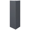 Plantekasse antrasitt trekantet 30x26x75 cm stål