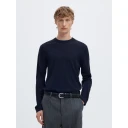 Selected Homme Tray Long Sleeve Knit Merino Crew Neck Blå M