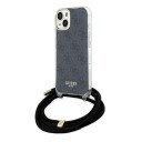 Apple Guess iPhone 15 Deksel Crossbody Cord Svart