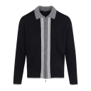 Ford zip cardigan Black S Wool knit cardigan