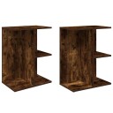  Nattbord 2 stk røkt eik 46,5x29x61 cm konstruert tre 8721158575388