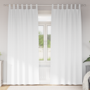  Gardiner med gardiner 2 pcs Klar hvit Polyester