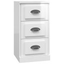 vidaXL Skjenk høyglans hvit 36x35,5x67,5 cm konstruert tre