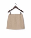 Lexington Clothing Short Wool Blend Skirt - Beige - L
