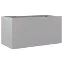 Plantekasse sølv 62x30x29 cm rustfritt stål