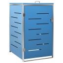 vidaXL Søppeldunkskur enkelt 69x77,5x115 cm rustfritt stål