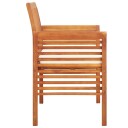 vidaXL 2-seters hagebenk med pute 120 cm heltre akasie