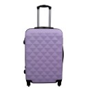 Borg Living Koffert - Hardcase - Str. Mellomstor - Diamant lilla - Smart prisgunstig reisekoffert