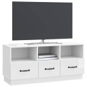  TV skap Høgglans hvit 102 x 34,5 x 47 cm Konstruert tre